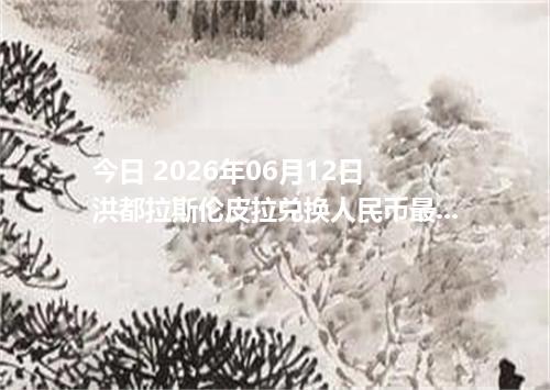 今日 2026年06月12日 洪都拉斯伦皮拉兑换人民币最新汇率行情