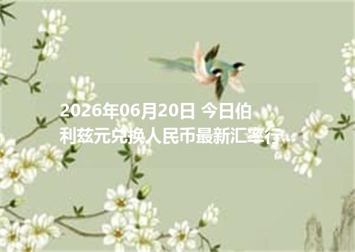 2026年06月20日 今日伯利兹元兑换人民币最新汇率行情金额计算