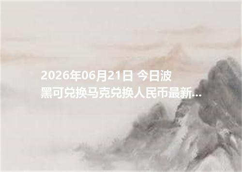 2026年06月21日 今日波黑可兑换马克兑换人民币最新汇率行情金额计算