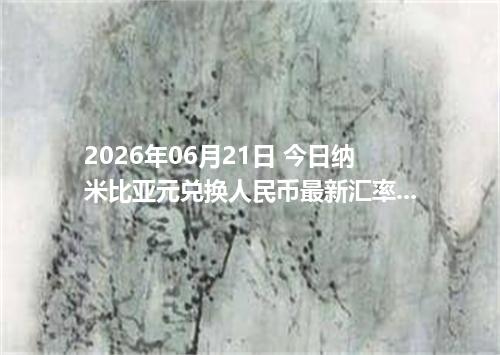 2026年06月21日 今日纳米比亚元兑换人民币最新汇率行情金额计算