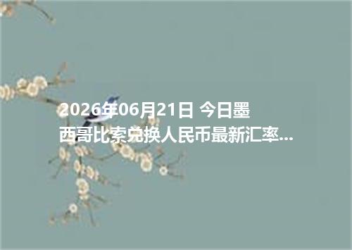 2026年06月21日 今日墨西哥比索兑换人民币最新汇率行情金额计算