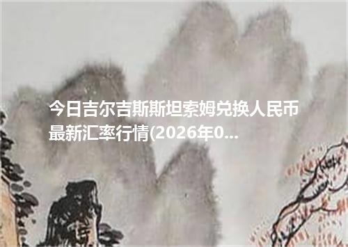今日吉尔吉斯斯坦索姆兑换人民币最新汇率行情(2026年06月21日)