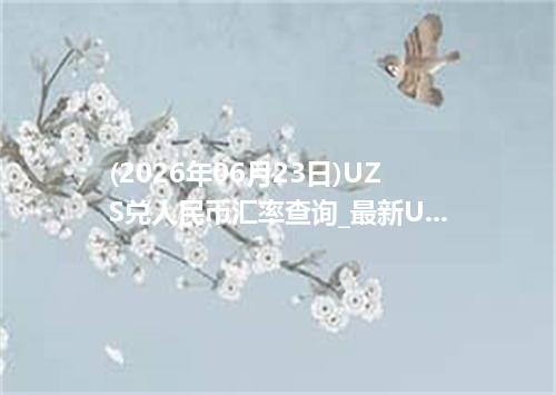 (2026年06月23日)UZS兑人民币汇率查询_最新UZS汇率行情走势