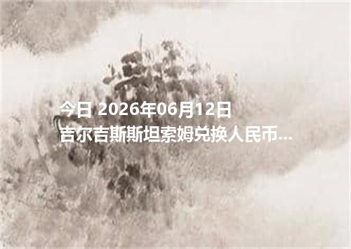 今日 2026年06月12日 吉尔吉斯斯坦索姆兑换人民币最新汇率行情