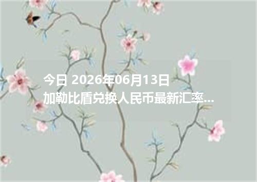 今日 2026年06月13日 加勒比盾兑换人民币最新汇率行情