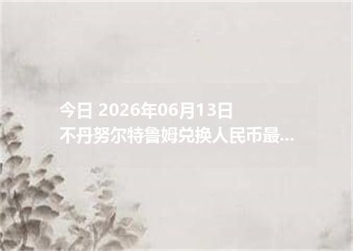 今日 2026年06月13日 不丹努尔特鲁姆兑换人民币最新汇率行情
