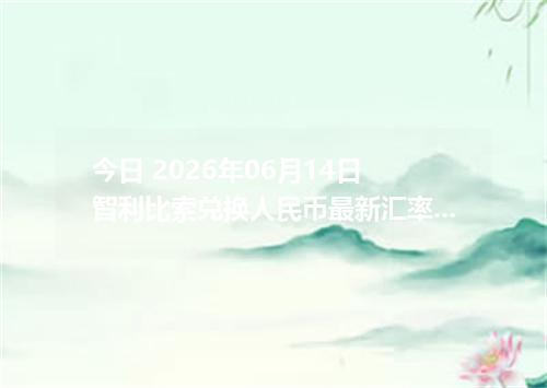 今日 2026年06月14日 智利比索兑换人民币最新汇率行情
