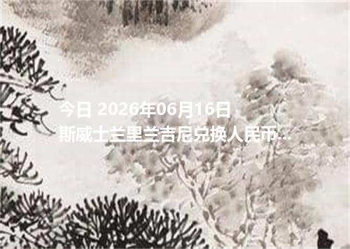今日 2026年06月16日 斯威士兰里兰吉尼兑换人民币最新汇率行情