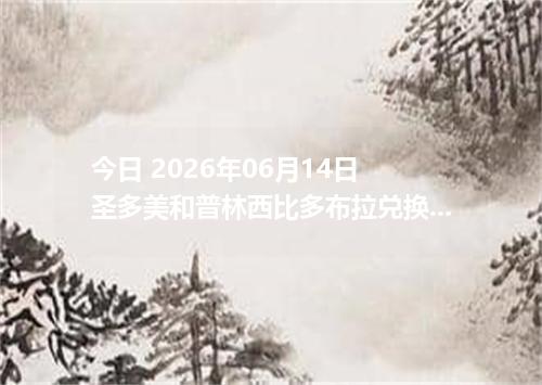 今日 2026年06月14日 圣多美和普林西比多布拉兑换人民币最新汇率行情