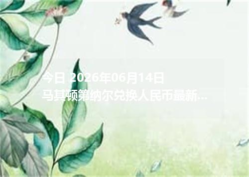 今日 2026年06月14日 马其顿第纳尔兑换人民币最新汇率行情