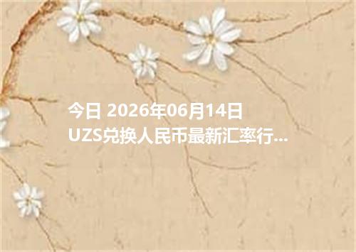 今日 2026年06月14日 UZS兑换人民币最新汇率行情