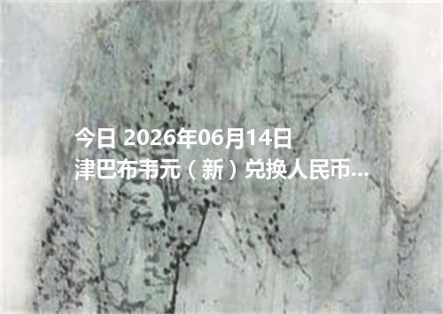 今日 2026年06月14日 津巴布韦元（新）兑换人民币最新汇率行情