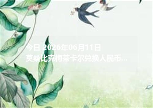 今日 2026年06月11日 莫桑比克梅蒂卡尔兑换人民币最新汇率行情